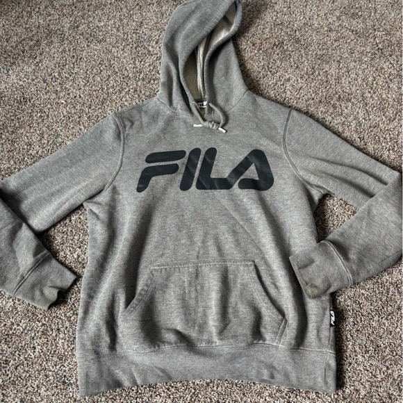 Fila Other - Fila Heather Gray Men's Hoodie sweater sweatshirt size large Preloved